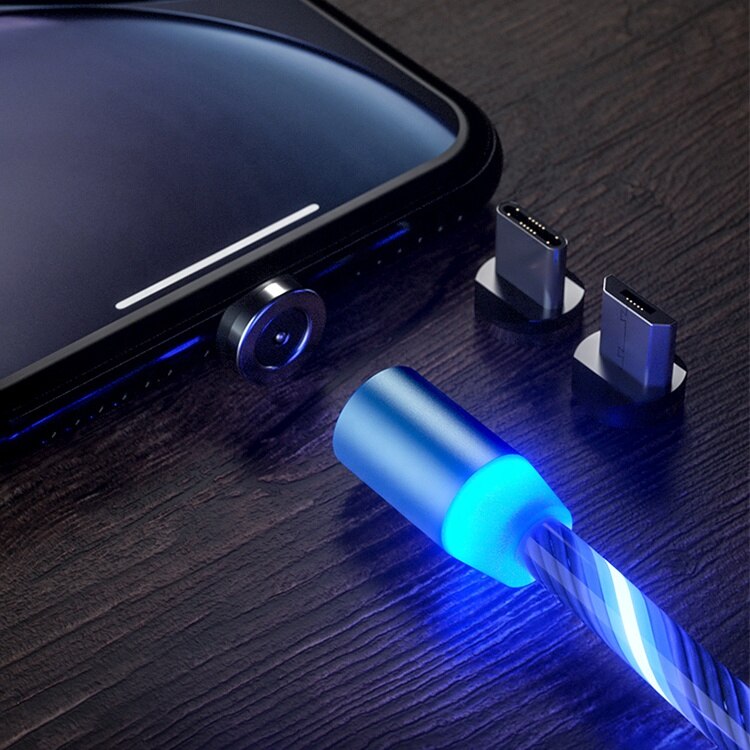 Leuchten LED Beleuchtung Schnelle Ladung Magnetische USB Typ C Kabel Magnetische Kabel USB Mikro Ladegerät Kabel Draht für iPhone Huawei samsung