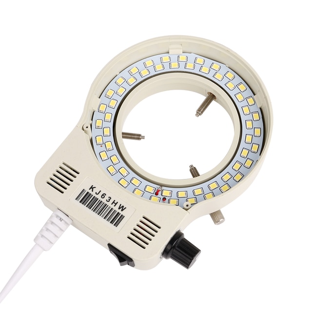 Microscoop Led Ring Licht Verstelbare Helderheid Industriële Microscoop Camera Lichtbron Verlichting Wit/Zwart Eu/Us/Au/Uk: White Upgrade