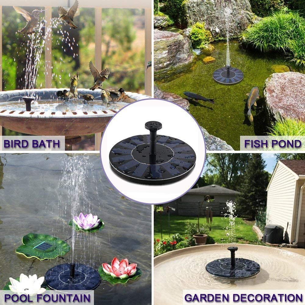 Zonne-energie Fontein Outdoor Pomp Vogel Bad Vijver Waterval Tuin Decoratie Zwembad Fontein Met Drijvende Vogelbad