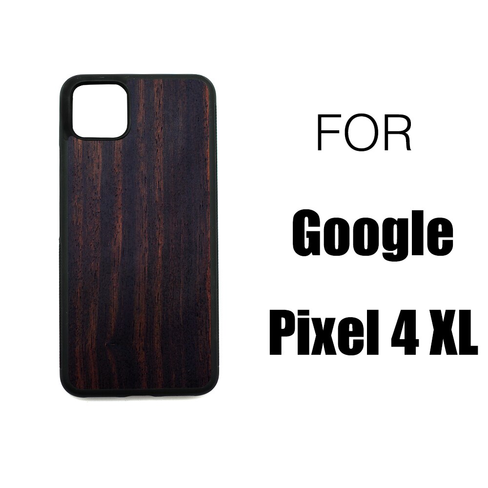 Funda de madera para Google Pixel 4 XL, protector trasero de TPU de palisandro para Google Pixel 4XL Pixel4: Ebony PIXEL 4XL