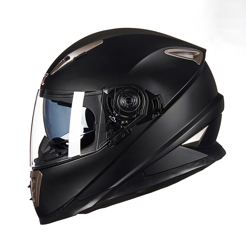Full Face Motorhelm Mannen Vrouwen Dot Winter Veiligheid Anti-Fog Waterdichte Dubbele Lens Rijden Motorfiets Helm Casco Motorcross: Goud / XL