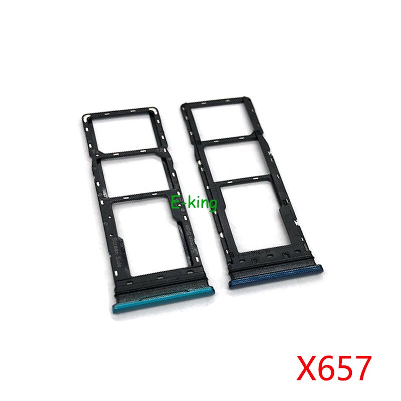 10PCS For Infinix X623 X625 X626 X650 X652 X655 X657 X606 X680 X683 Sim Card Slot Tray Holder Sim Card Reader Socket: X657 remark color