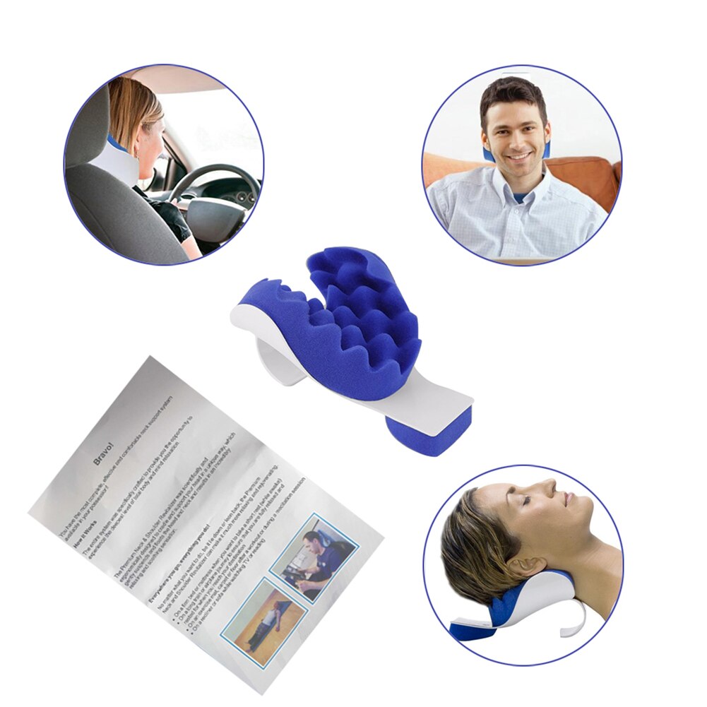 Voorkomen stijve nek verstuiking kussen Reizen Zachte Comfortabele stress reliever Spons Nek Hoofd Ondersteuning Relax Massager Kussen