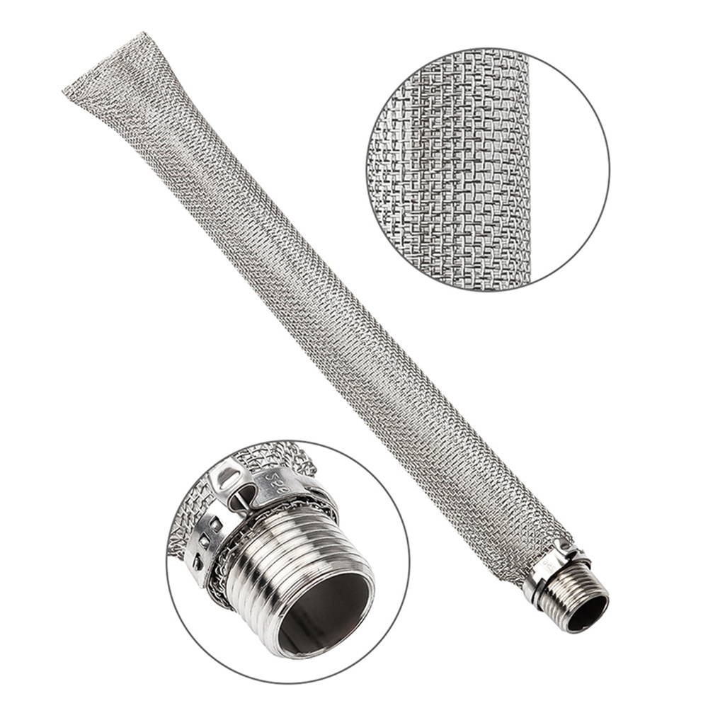 Pantalla bazooka de acero inoxidable de 12 pulgadas 1/2 ''NPT para hervidor para cerveza de elaboración casera o filtro de red para elaboración casera