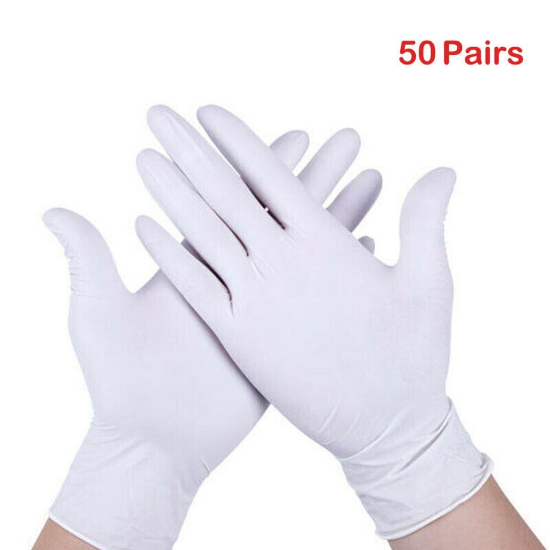 Faroot 100 pz Nitrile Usa E Getta ultra-sottile Guanti Usa E Getta Guanti in reticolo non Aree Del Vinile per L'igiene di Grado