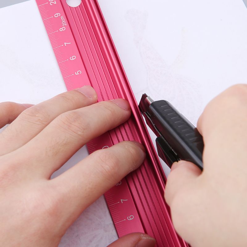 Aluminum Alloy Straight Ruler Protective Scale Measuring Engineers Drawing Tool 20/30/45cm