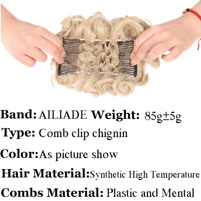 LUPU Synthetische Haarknoten Kamm Clip in Lockige Chignon Haarnadel Synthetische Falsche Haar Schwanz Erweiterung Haar Stück Für Frauen