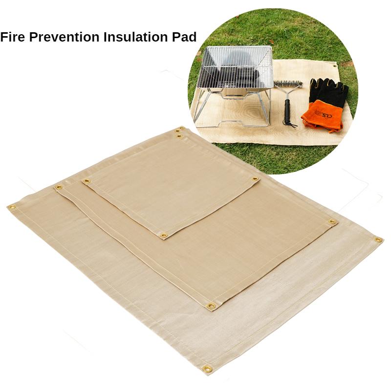 Outdoor Camping Fireproof Cloth Picnic Barbecue Insulation Pad Silicone Coated High Temperature Resistant Flame Retardant Cloth