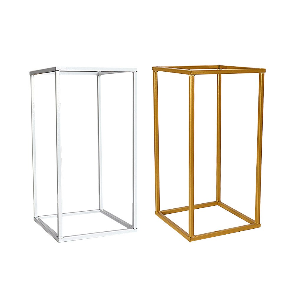 Iron Art Ceremony Metal Frame Vase Column Stand Detachable Display Rectangle Geometric Flower Rack Anti Rust Wedding Party