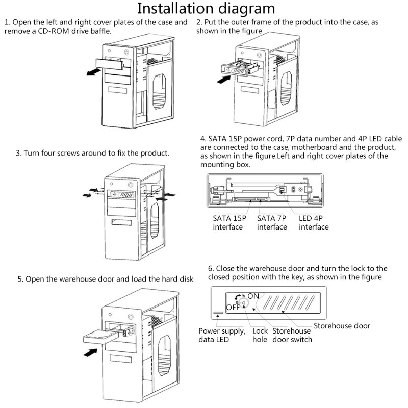 3.5-Inch Hdd/Ssd Harde Schijf Bay Montage Adapter Bay Chassis Harde Schijf Bay