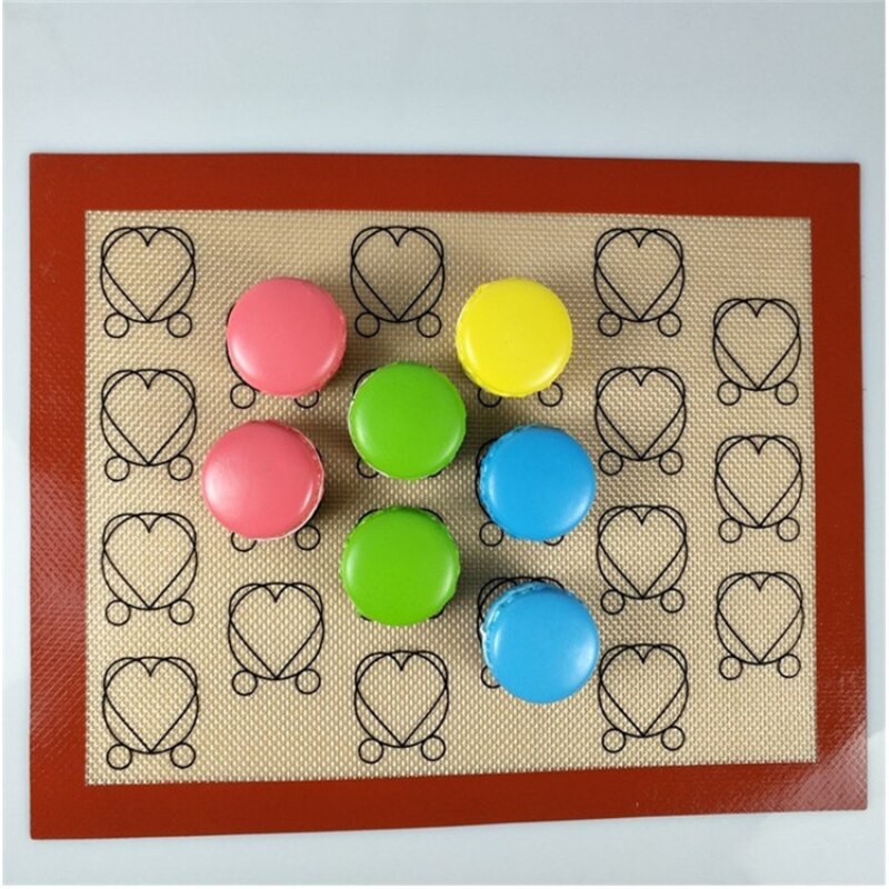 Macaron Non-stick Siliconen Bakken Mat Cookie Pad Rolling Deeg Mat Bakken Gadget Cake Bakvormen Pastry Gereedschap Voor Keuken 1Pcs