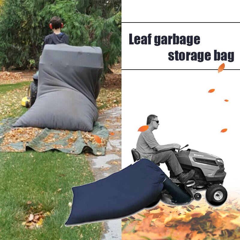 Lawn Tractor Riding Mower Leaf Storage Bag Garbage Cleaning Bag Leaf Cleaning Foldable Garden Storage Pouch