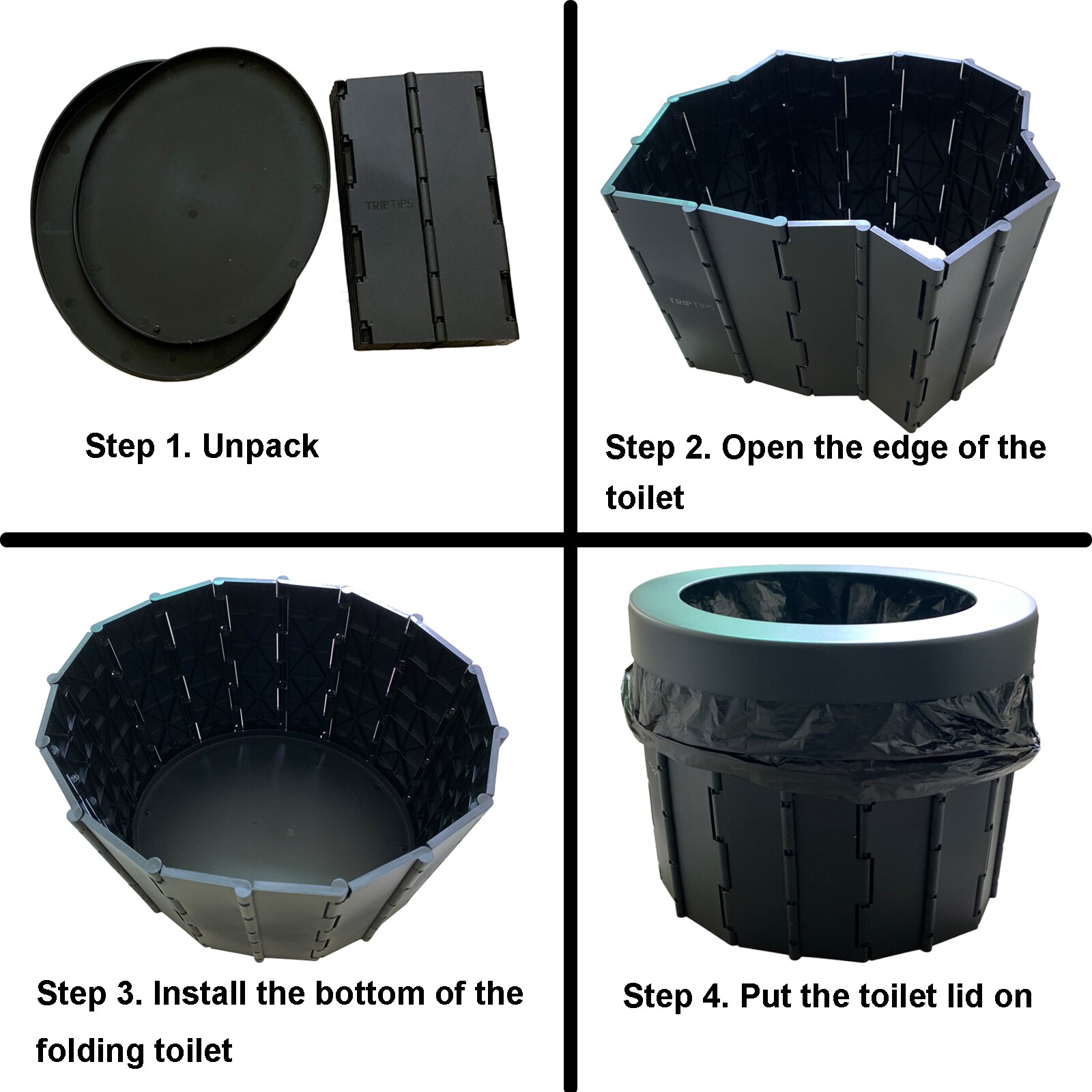 Siège de toilette pliable et Portable pour adulte, pot pliable pour voyage en plein air, Camping, voiture, fournitures de toilette