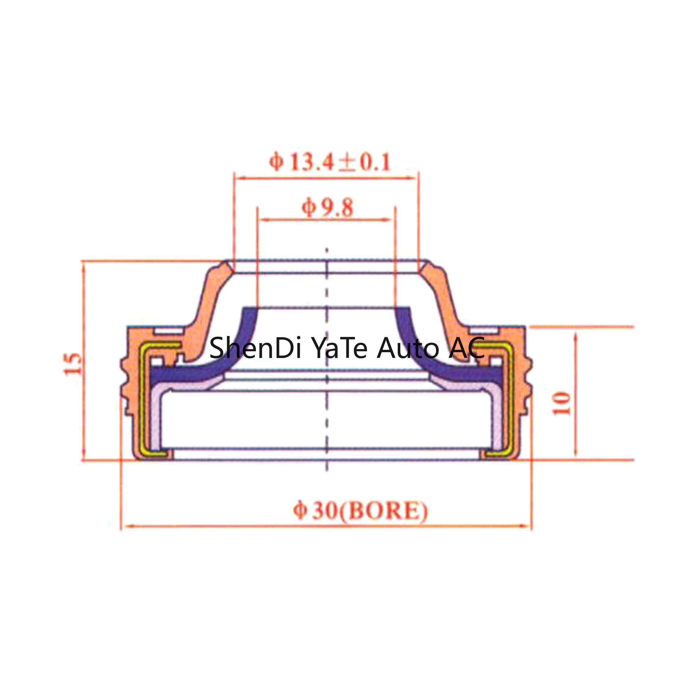 Automotive air conditioning compressor oil seal for Nippon Denso 10pa 15c\17c\20c Compressor for ZEXEL DK CA11A