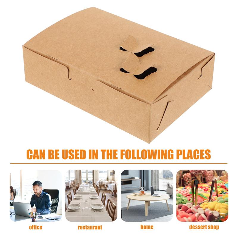 25PCS Packing Cases Takeaway Snacks Food Fried Chicken Chips Boxes Containers for Shops Home