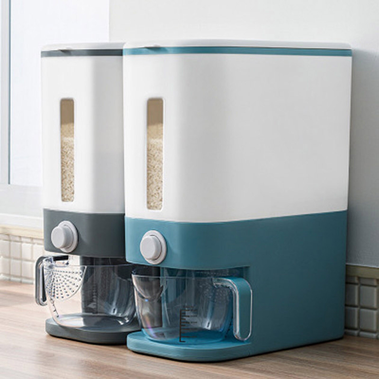 Household Bucket Storage Box Metering Cylinder With Automatic Rice Storage Box Classification Metering Cylinder Automatic Casa