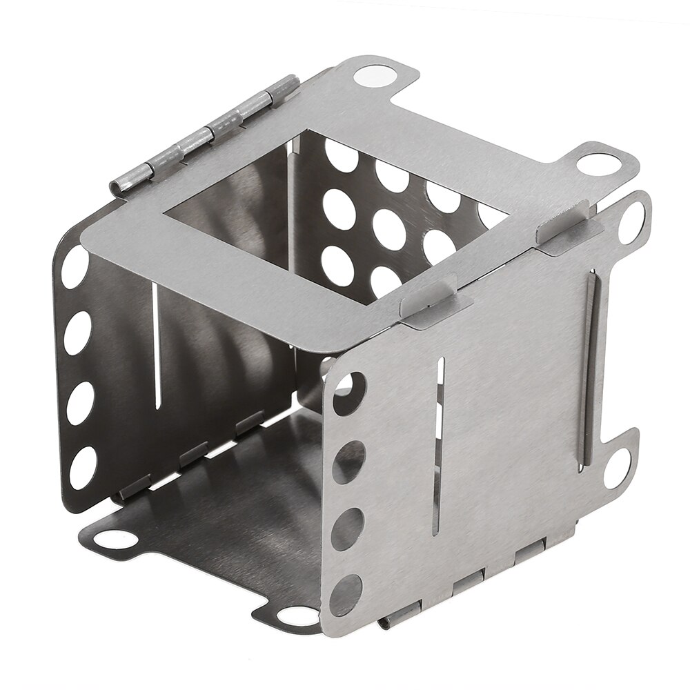 Portable Titanium Folding Wood Stove Outdoor Camping Stove Pocket Burner Cooking Backpacking Ultralight Wood Stove