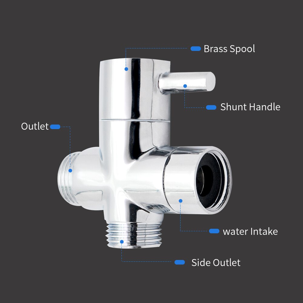 3- veis rote krom vannkran bidet dusj avleder dusjhode væpne avleder t kontakt 2 funksjoner kranventil til dusjbatteri