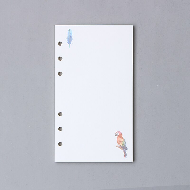 6 Holes A5 A6 Loose Leaf Notebook Refill Spiral Binder Planner Inner Page Inside Paper Dairy Weekly Monthly Plan To Do Notebook: style4 / A6