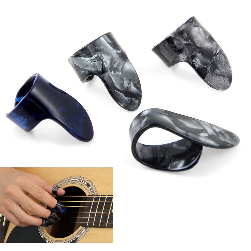 1 daumen und 3 Finger Akustische Nagel Zelluloid Jim Gitarre Banjo Daumen wählt Plektrum Gitarre Finger einstellen