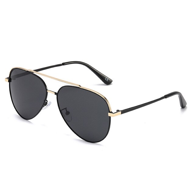 Mannen High-End Gepolariseerde Zonnebril Twin Balken Aviator Zonnebril Bestuurder Rijden Vissen Bril Piloot Zonnebril: Blauw
