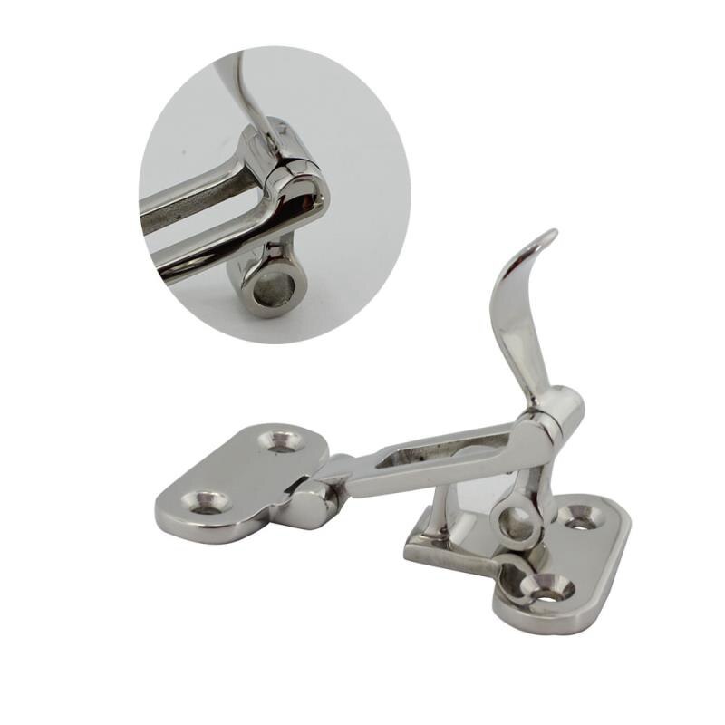 2Pcs Marine Boat Deck Lock Hasp 316 Stainless Steel Lockable Hold Down Clamp Anti-Rattle Latch Fastener Boat Yacht Accessory