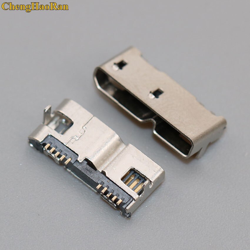 Chenghaoran 2 kpl micro usb 3.0 jack 10 pin naaras pistoke tail latausportti mobiili kovalevy liitäntä mikroliitin: No 7