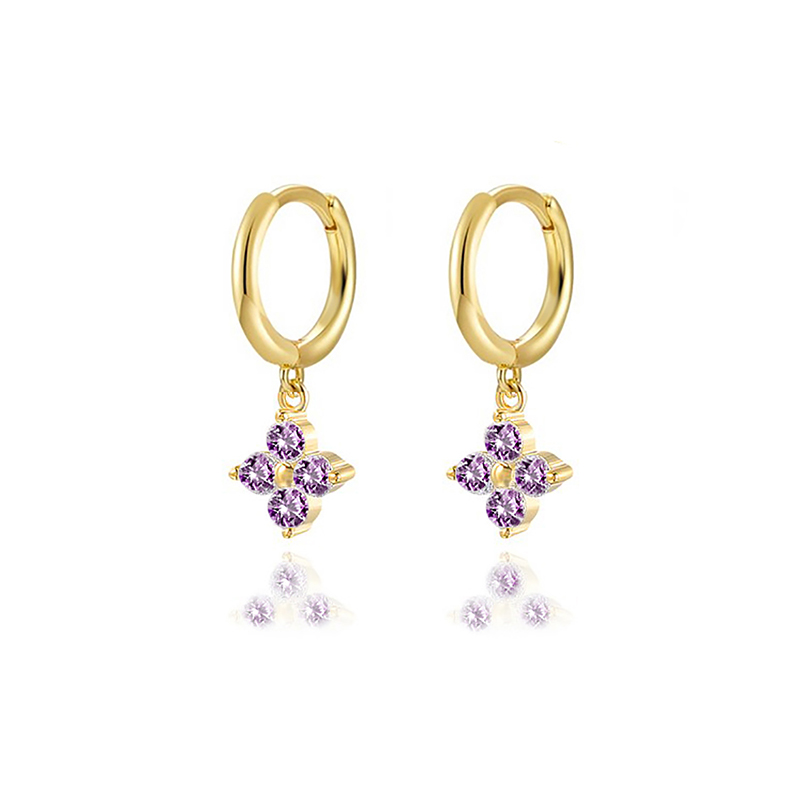 TIANDE-pendientes colgantes de cadena larga para mujer, Color dorado, Piercing de circonita, flor, joyería de 2023