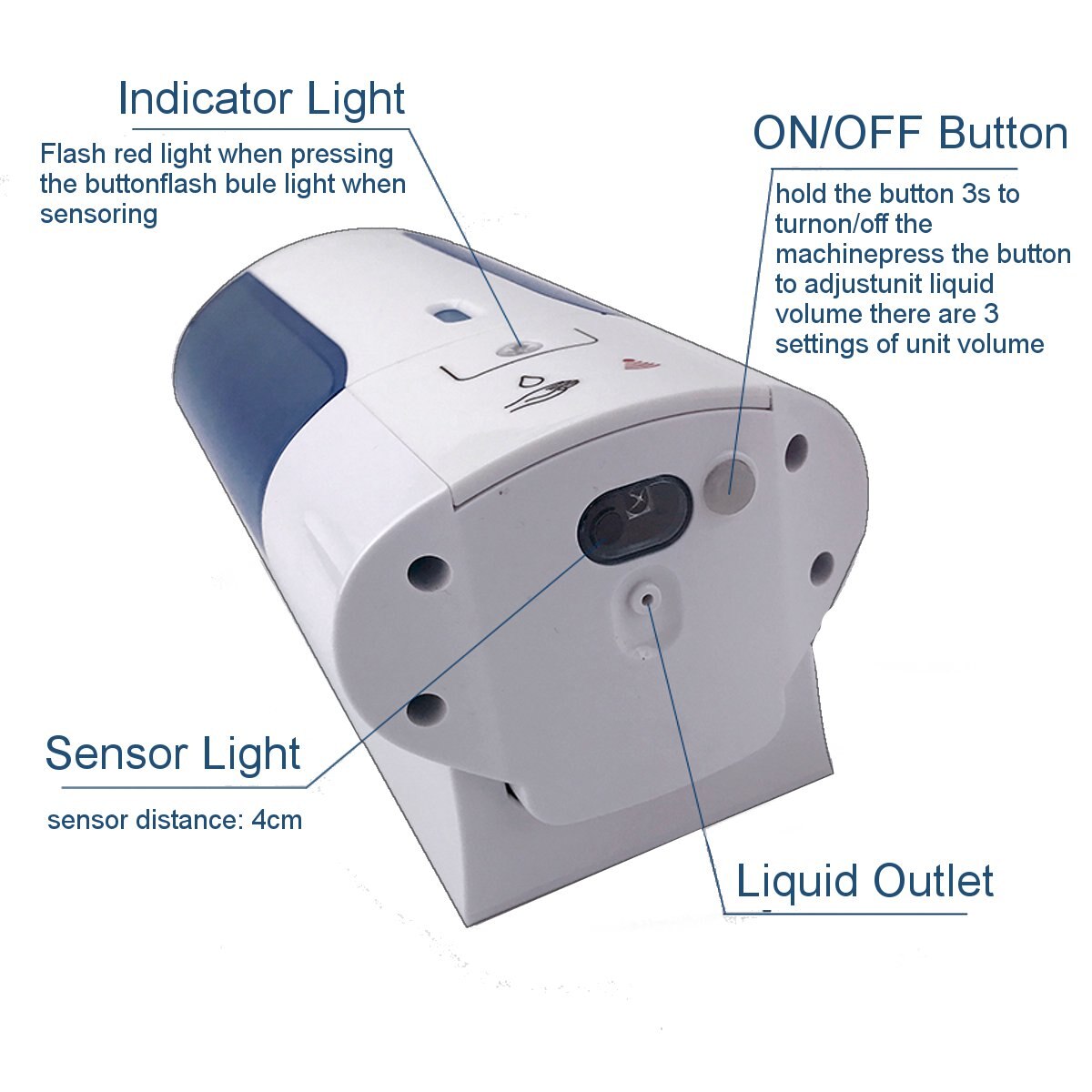 450mL Wall Mounted Automatic Soap Dispenser Infrared Induction Smart Liquid Soap Dispenser for Kitchen Bathroom Dispenser Home