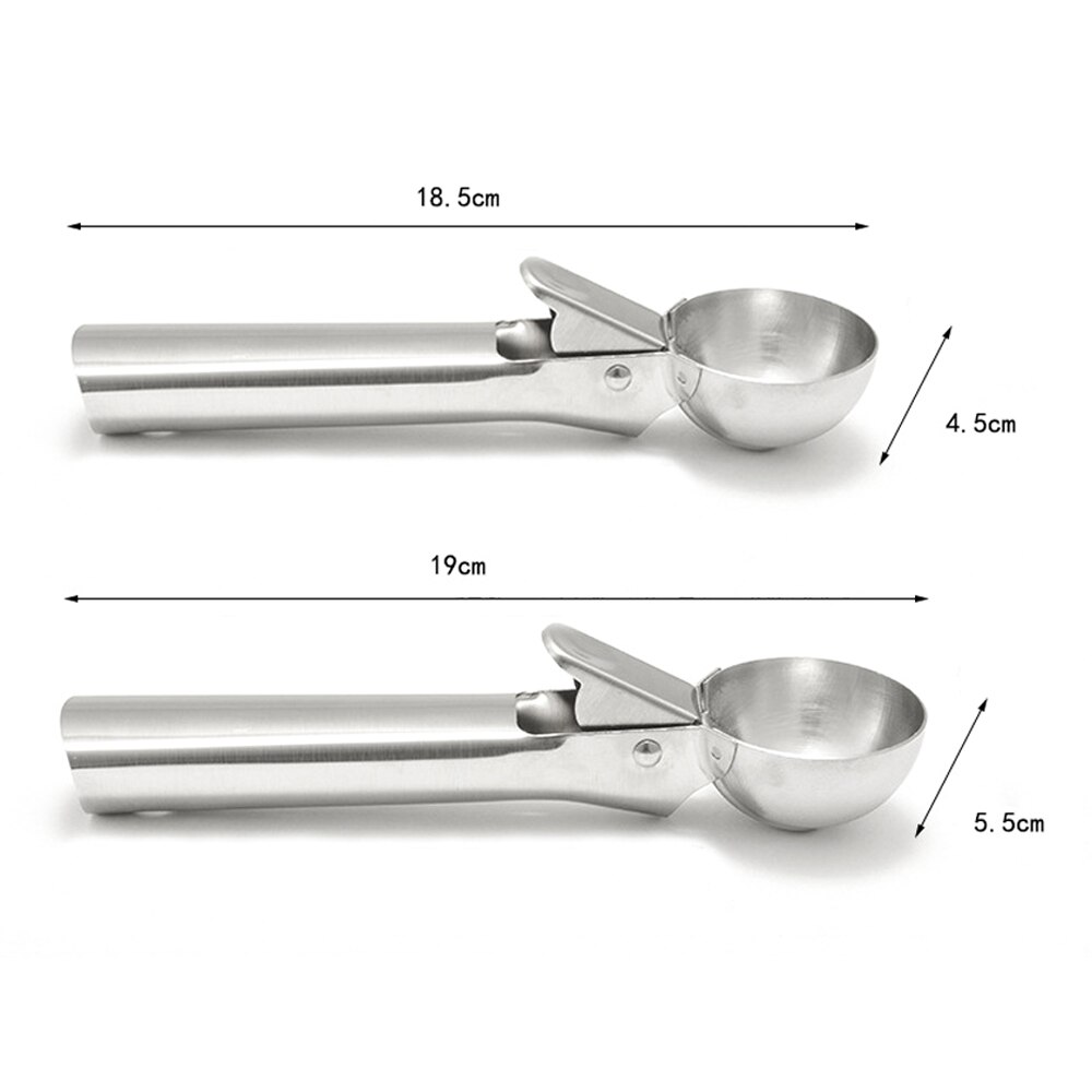 Stainless Steel Ice Cream Scoop Ice Ball Maker Yogurt Cookie Dough Meat Balls Ice Cream Spoon Tools Ice Cream Scoop