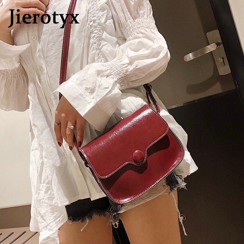 JIEROTYX Shoulder Bag Women Small Flap Bags Solid PU Leather Messenger Hasp Phone Bag Versatile bolsa feminina Discount