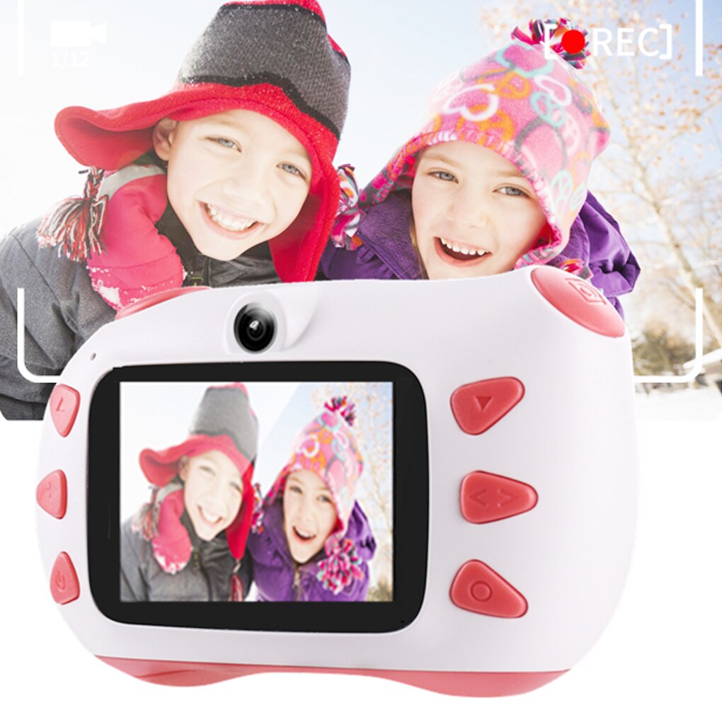 Kids Digital Camera 2.4 Inch LCD Screen Display Rechargeable Children Camcorder with 16G Memory Card