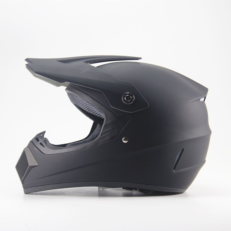 Mat Zwart Helm Kind Baby Latka Motocross Full Body Protect Armor Moto Helm Knie Elleboog Guard Hoofd protector Fietsen combin