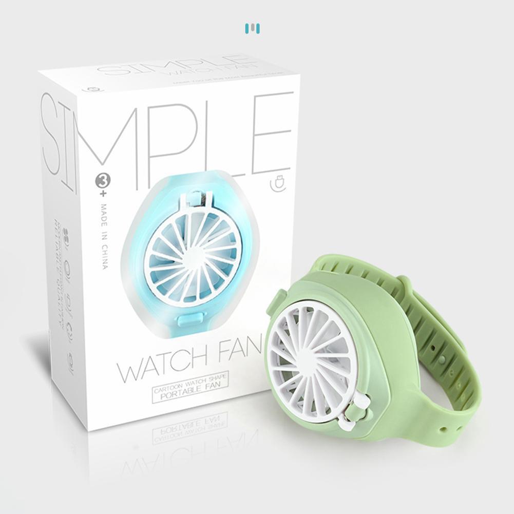 Usb-mute kleine ventilator draagbare horlogeventilator luchtzuivering draagbare handheld opvouwbare mini-ventilator opladen usb-ventilator voor kinderen