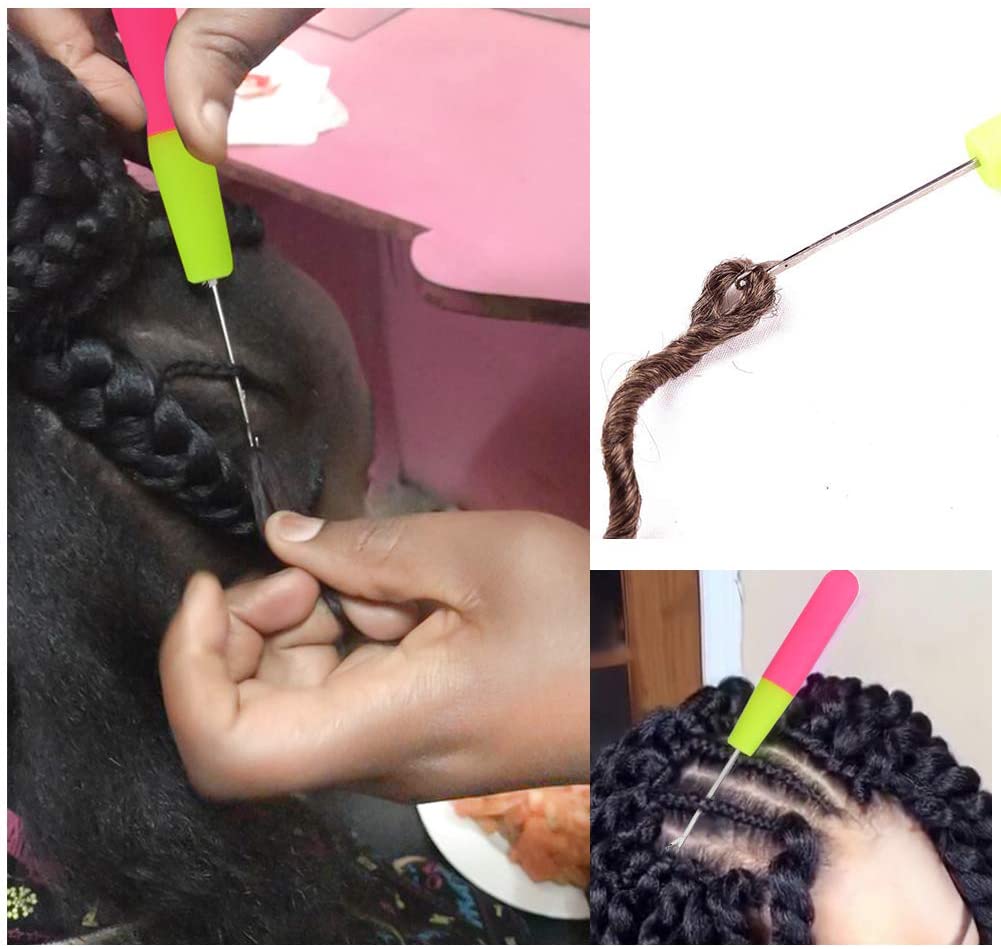 Crochet Hook Crochet Locks Hair Weave Crochet Needle For Braids Knitting Hair Extension Needle For Jumbo Braiding Twist