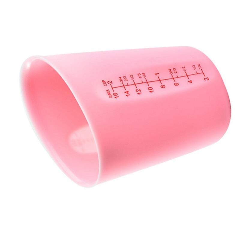 Kitchen Silicone Measuring Cup Dual-Scale Mixing Cup Measuring Tool Scale Measuring Cup Reusable Measuring Tools for Baking