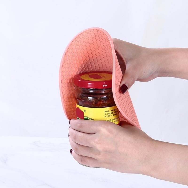 Multi-function Coaster 18cm Round Heat-resistant Silicone Coaster Slip Anti Pad Pot Holder Kitchen Table Placemat