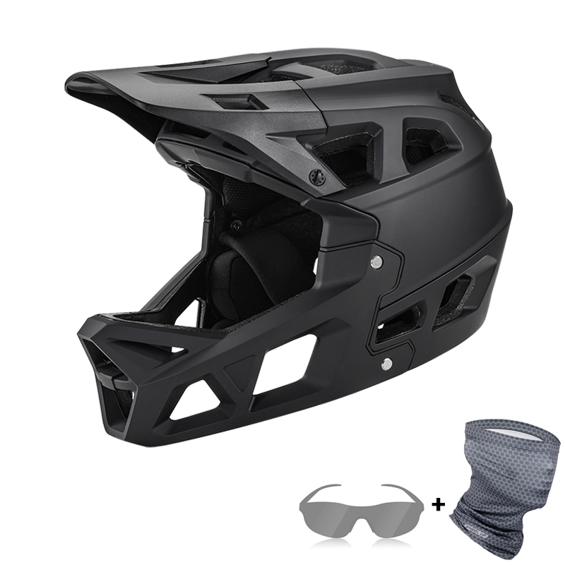 CHINION MTB Full Face Helmet Adult DH Downhill Bike Helmet Motocross Off-Road Safety Helmet Mountain Full Cover Bicycle Helmet