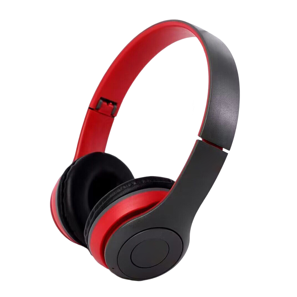 P47 Draadloze over-ear headset Ruisonderdrukkende Bluetooth-compatibele 5.0 Game Headset-kaart Mp3-speler Ingebouwde microfoon voor smartphone: Rood