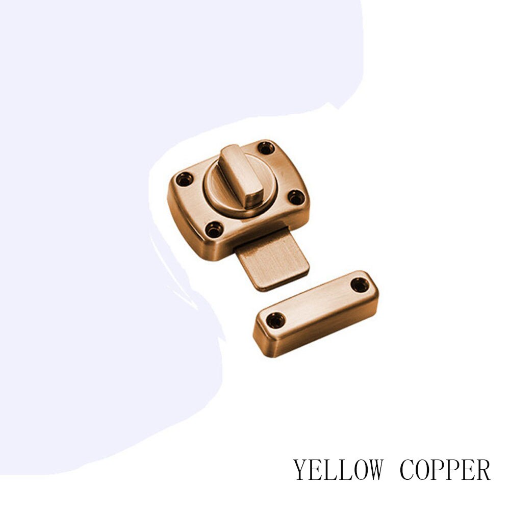 Verrou chromé pour porte de salle de bain, toilettes, tournant, verrou de confidentialité: yellow copper