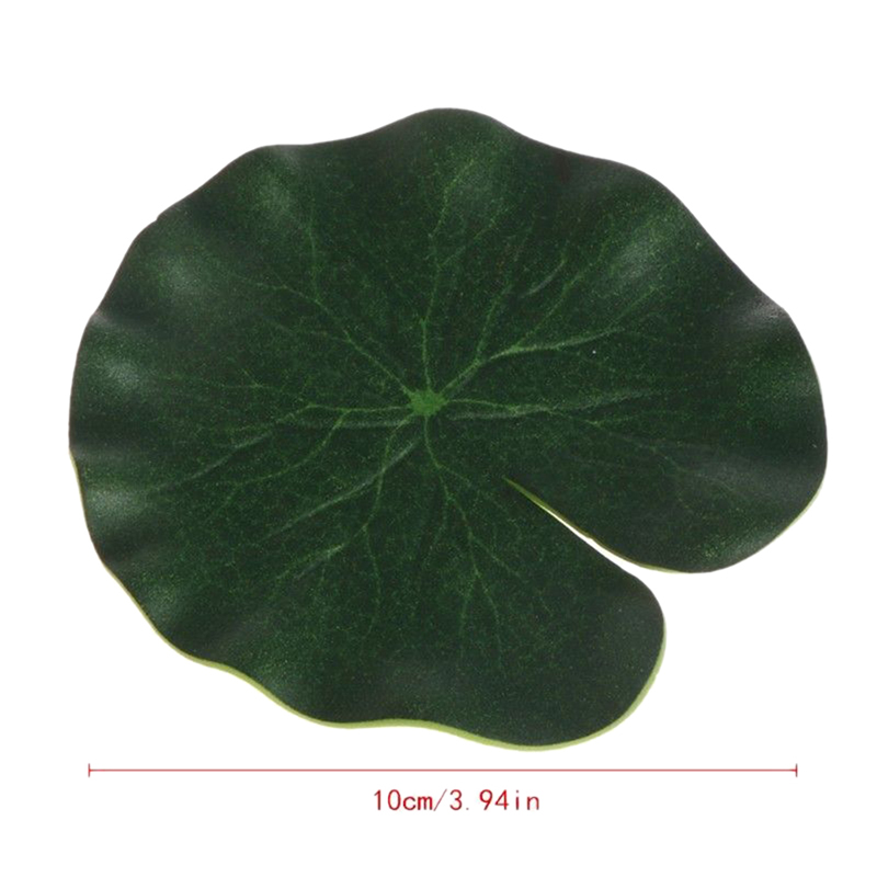5 stk kunstig lotus åkande flydende blomsterdam tank plante blad ornament 10cm hjem bryllup havedam pool dekoration: 10cm(1pc)