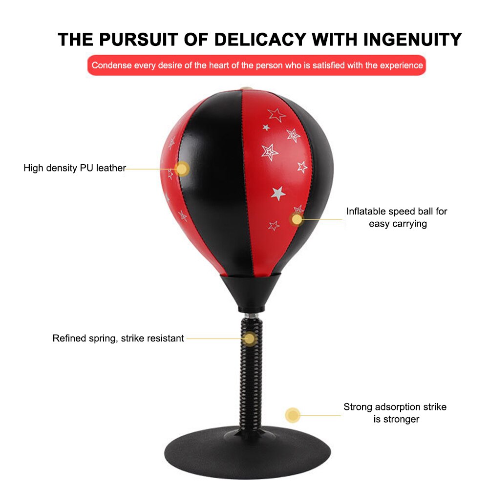Desktop Punching Bag Mini Punch Sports Fitness Punching Bag Speed Balls Vent Ball Stand Boxing Stress Relief Toy