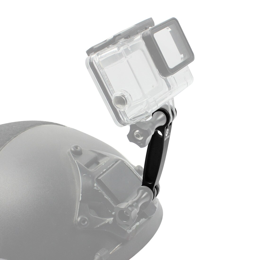 BGNING adaptateur de fixation de bras d'extension de casque en alliage d'aluminium pour Gopro Hero 8 7 6 5 pour SJCAM pour caméra d'action GitUp
