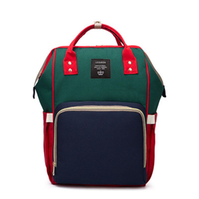 Mochilas para mujer bolsas de pañales para la mamá bolsas de pañales de maternidad de gran capacidad mochila de viaje de Multi-Bolsillo mochilas para mamá: Green-Blue Backpacks