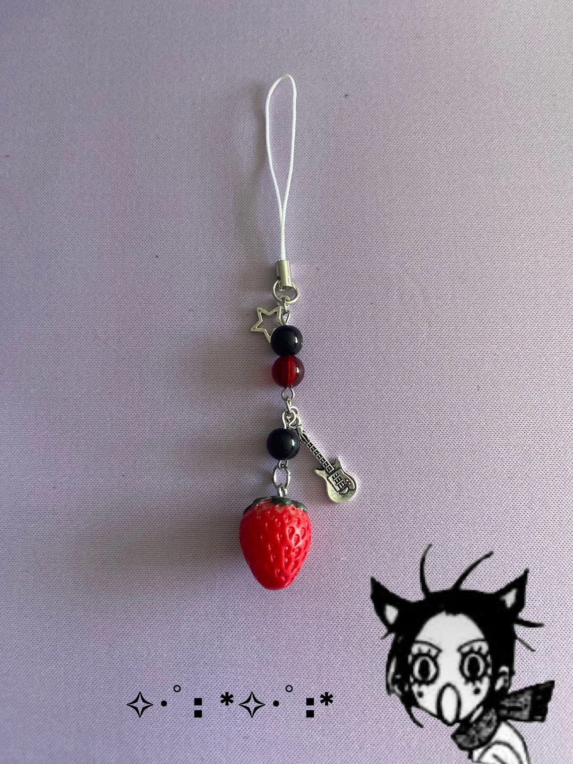NANA matching Hachi and Nana phone charms: Red