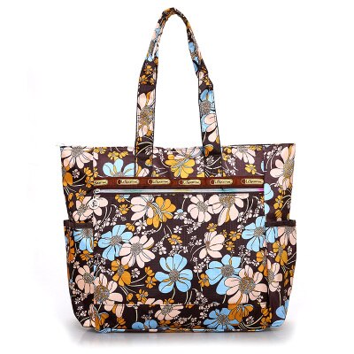 Vrouwen Nylon Bloem Boodschappentas, Grote Capaciteit, Waterdicht, Lichtgewicht, Land Stijl, leisure Of Reizen, Mode,: 10