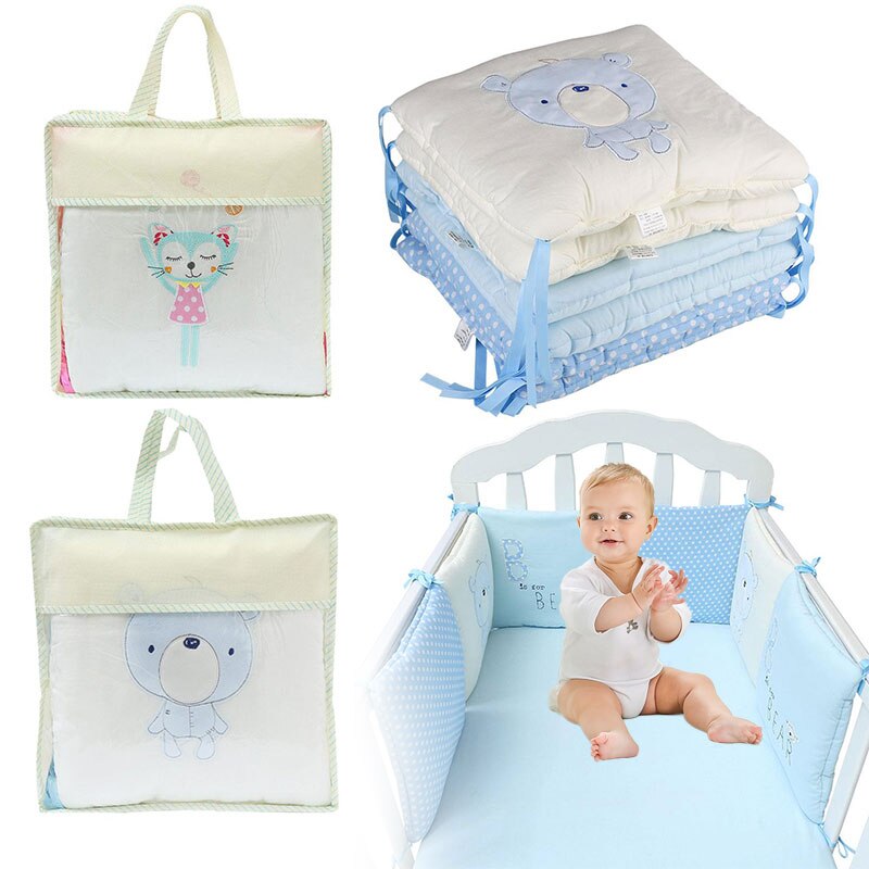 6 pz/impostato Del bambino Culla Culla Paraurti Cuscino Del bambino Neonati Biancheria Da Letto di Sicurezza Traspirante