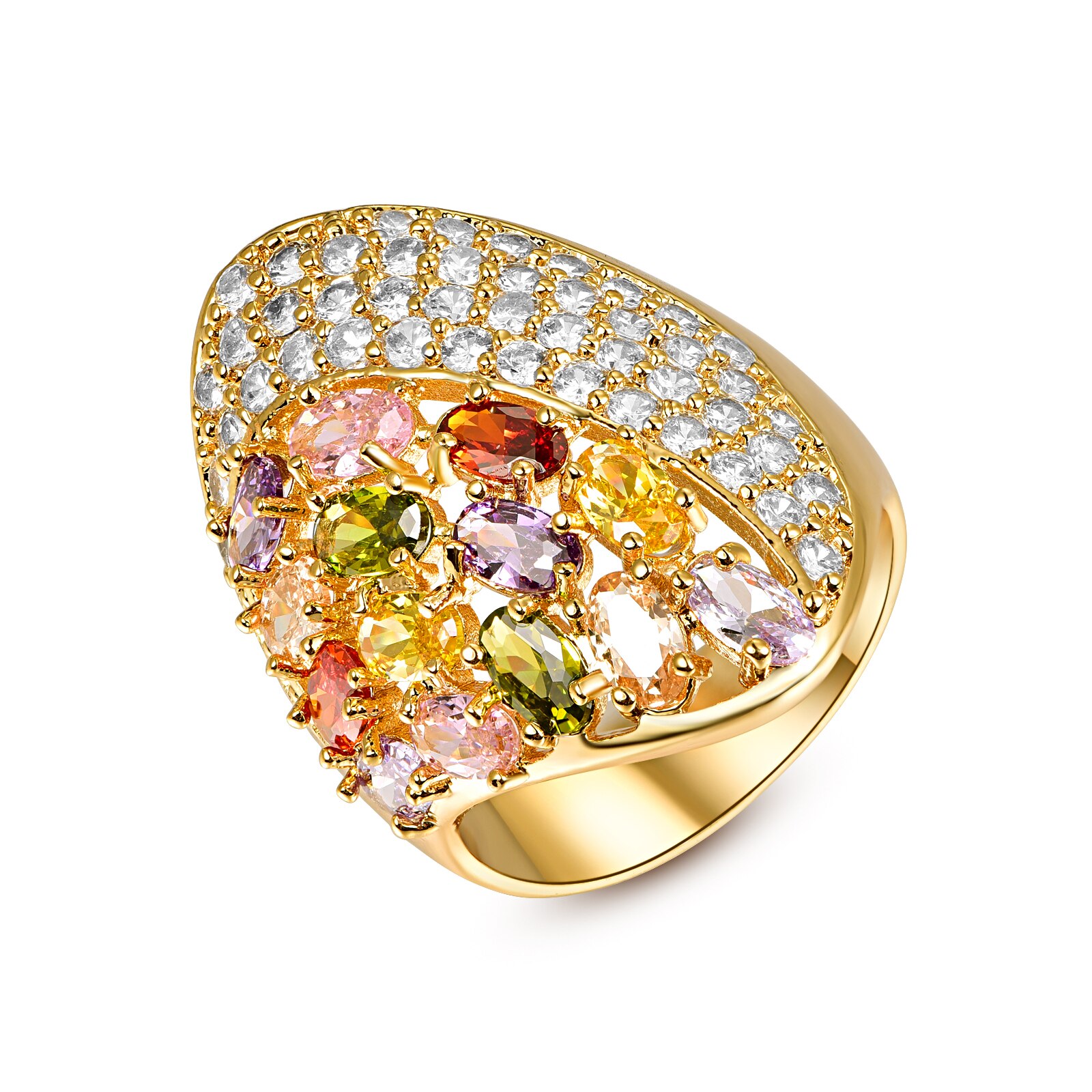Luala Kleurrijke Cz Ringen Voor Vrouwen 14 Goud Vinger Ringen Kralen Charm Ring Bohemian Strand Sieraden