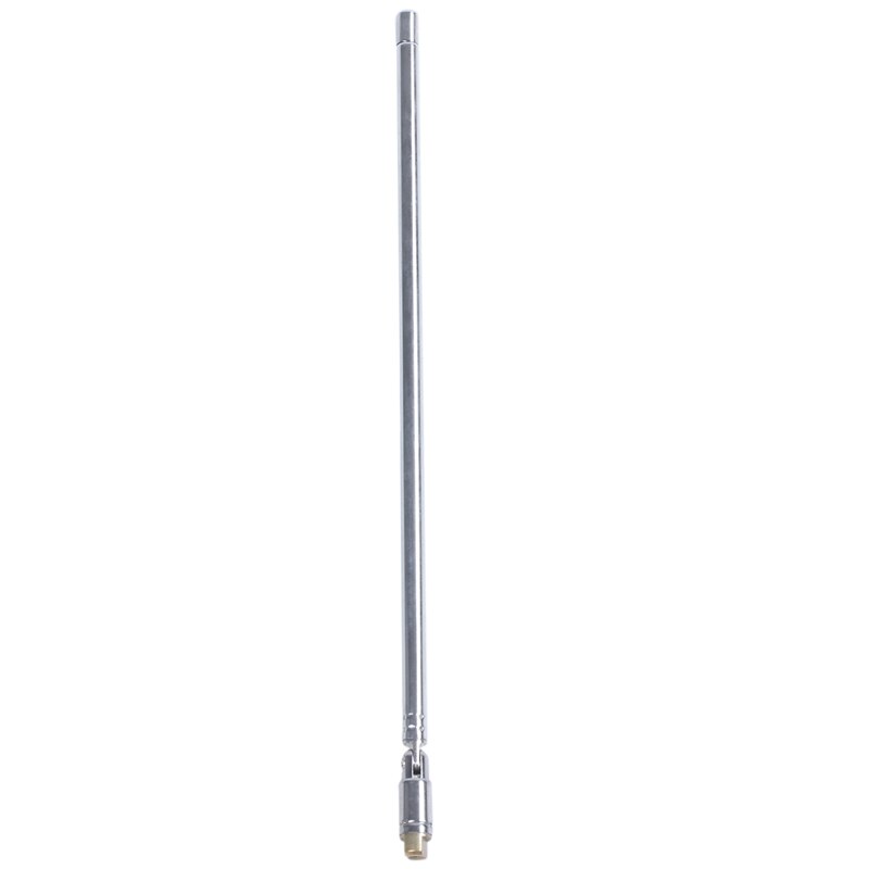 Radio DAB de 22 cm, 100 centímetros de televisión, 6 partes, antena telescópica aérea plateada