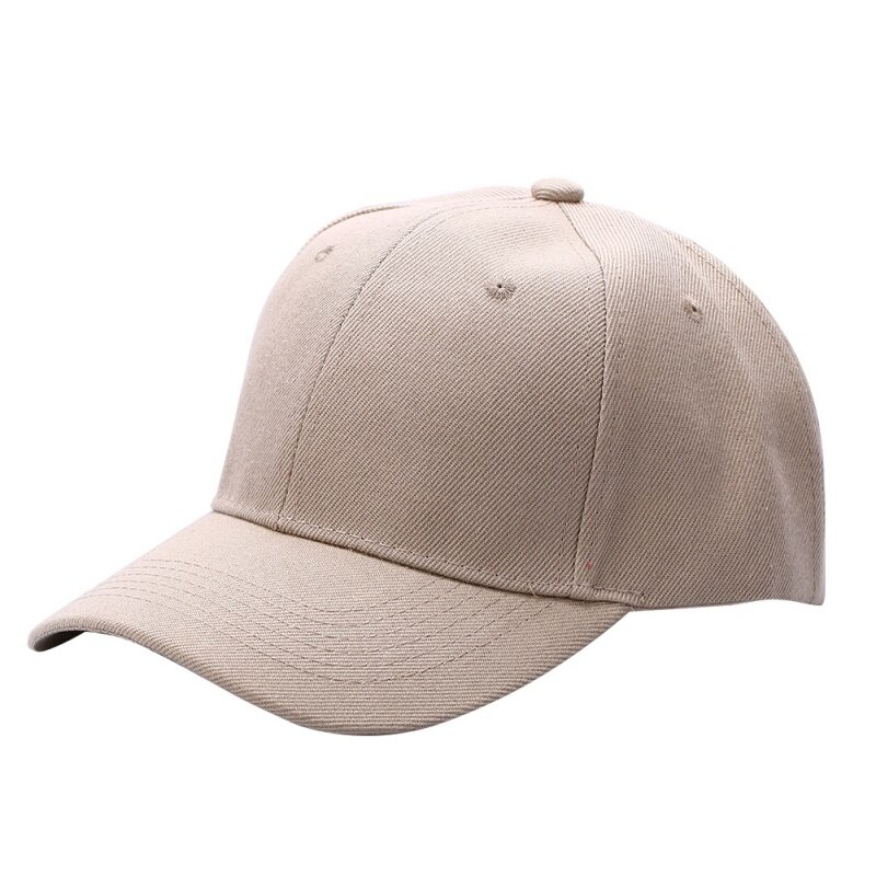 Summer Baseball Cap Hip-hop Adjustable Cotton Hat Casual Multicolor Hat Men's Sports Cap: Khaki